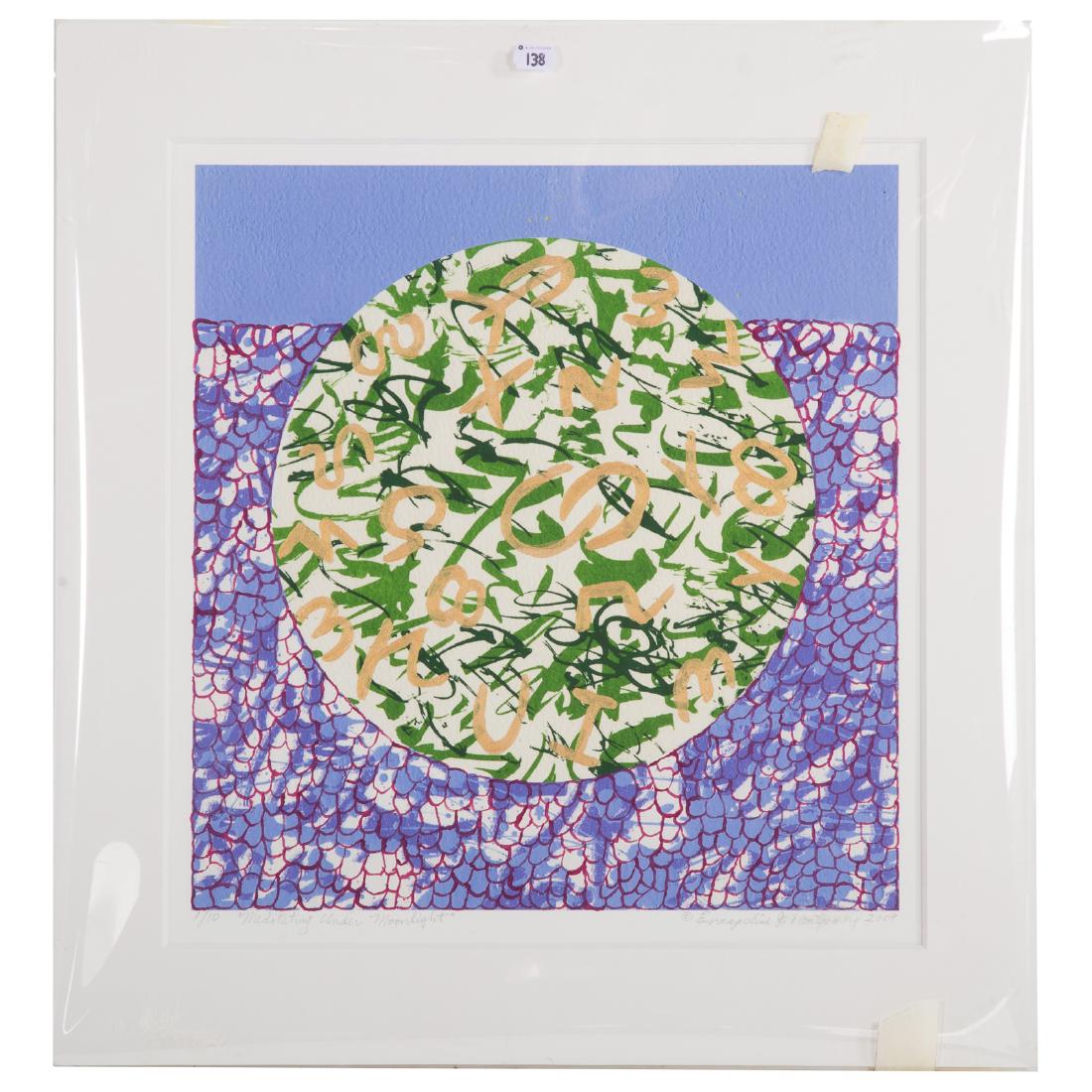 "Meditating Under Moonlight," mixed (1 of 4)