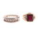 A Pair of Gent's Diamond & Gemstone Rings in Gold