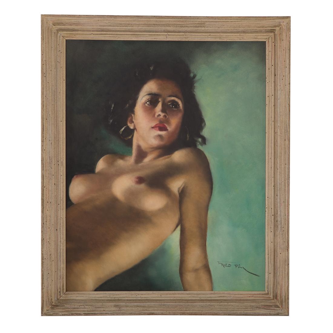 Pal Fried. "An Exotic Beauty," oil on canvas: (Hungarian/American, 1893-1976). Signed "Fried Pal" lr, 30 x 24 in., framed