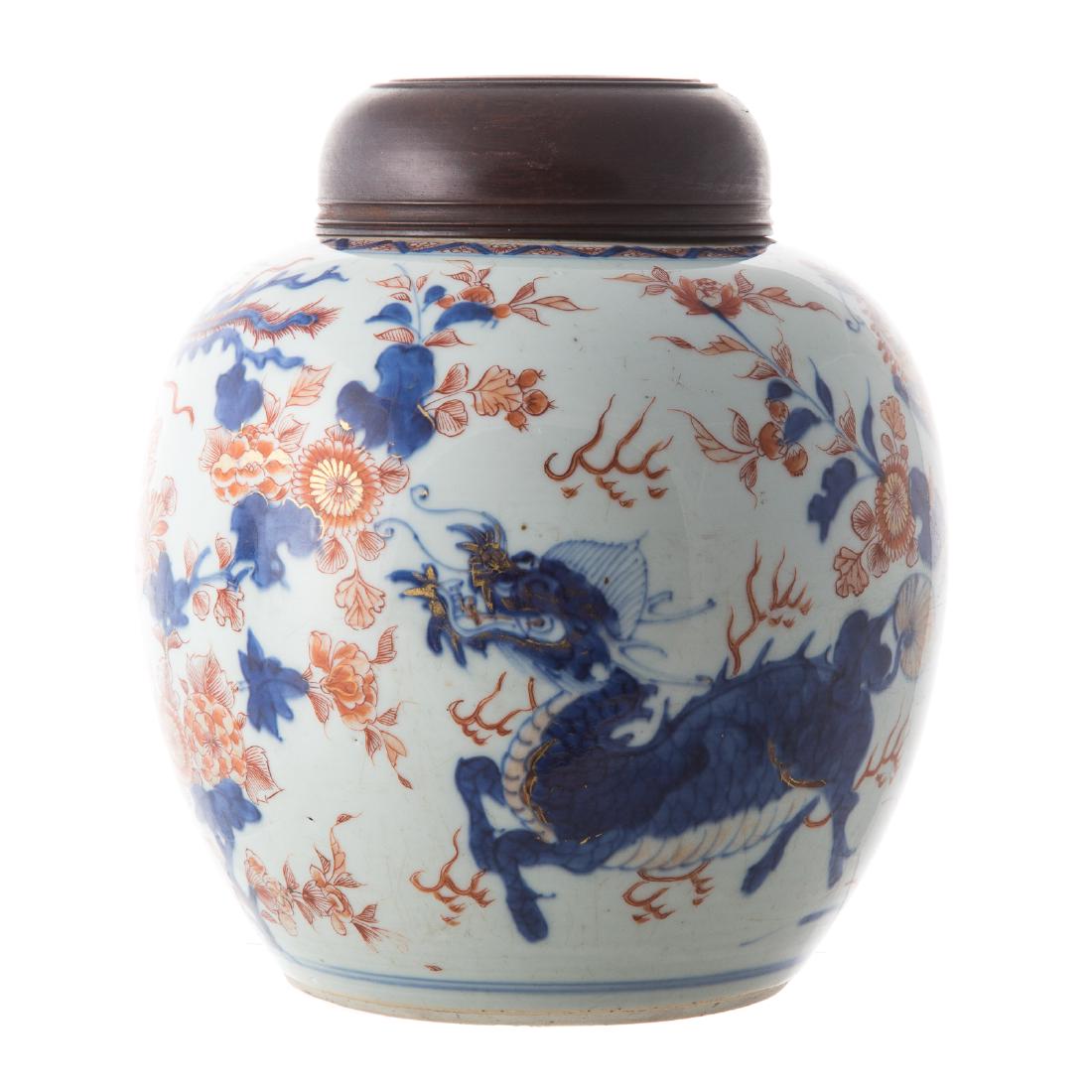 Chinese Export Imari Porcelain Ginger Jar (1 of 5)