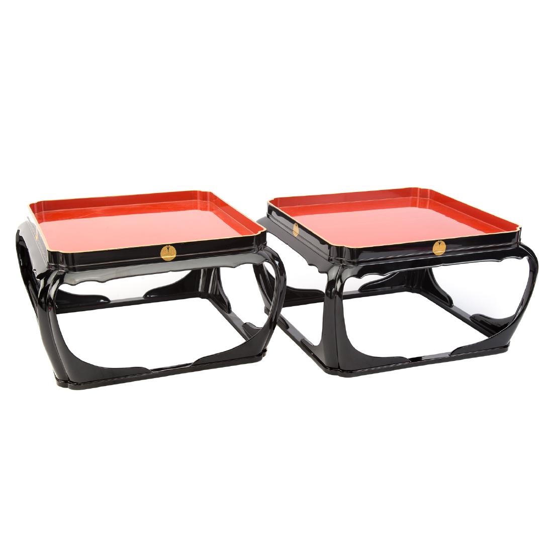 Pair Japanese Miniature Lacquer Altars (1 of 6)