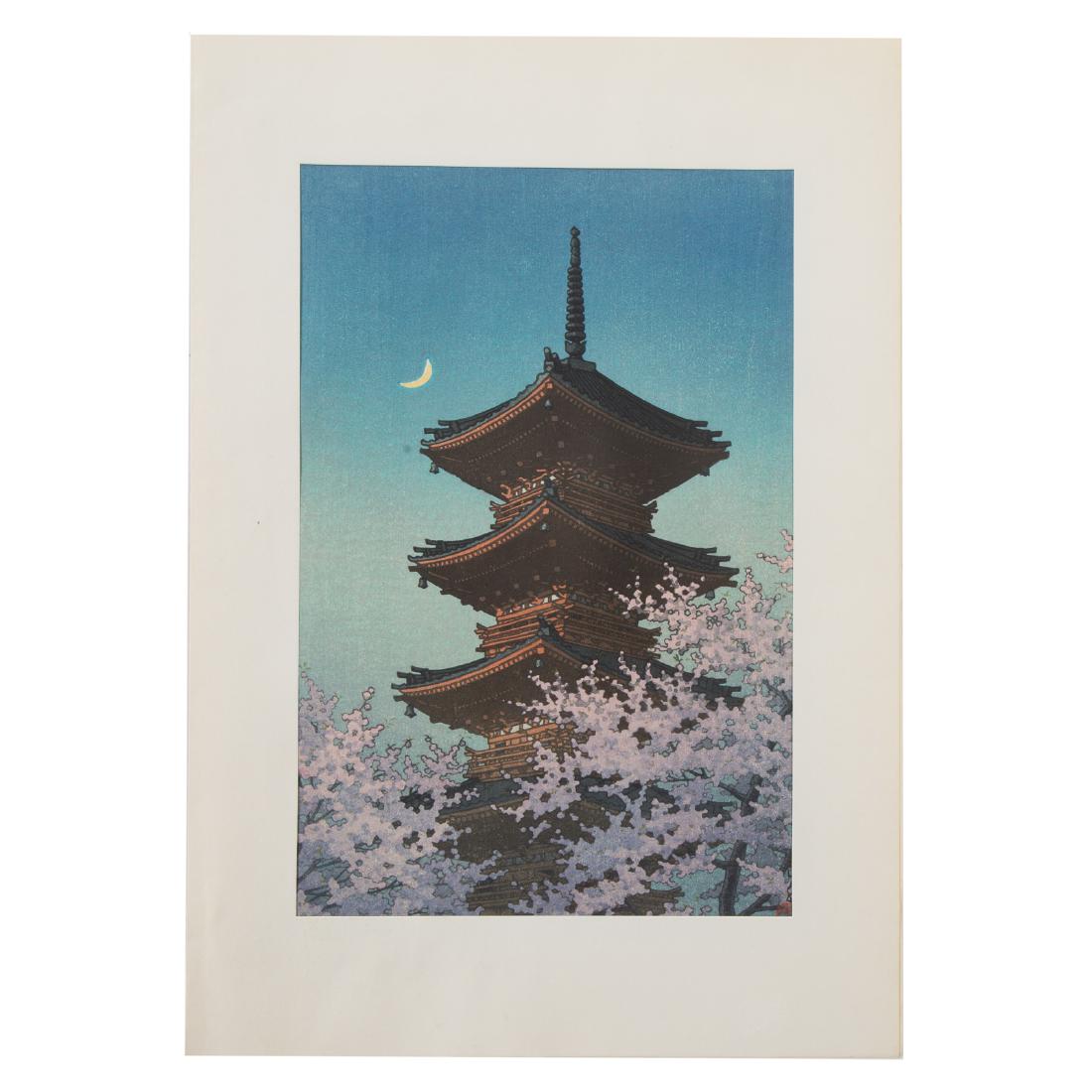 Hasui Kawase. "Spring Evening at Toshogu Ueno" (1 of 6)
