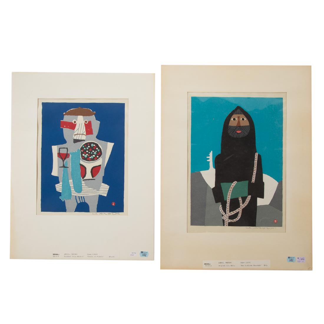 Umetaro Azechi. A Pair of Color Woodcuts (1 of 5)