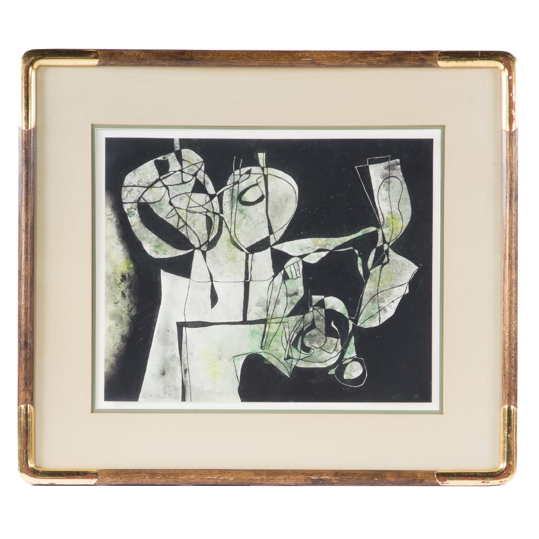 Keith Morrow Martin. Untitled Abstract: (American, 1911-1983). Ink and watercolor on paper, signed and dated "Keith Martin, '61" ll, sheet size: 17 1/2 x 21 3/4 in., framed