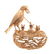 A Ladies Bird Brooch with Rubies & Diamond in 14K