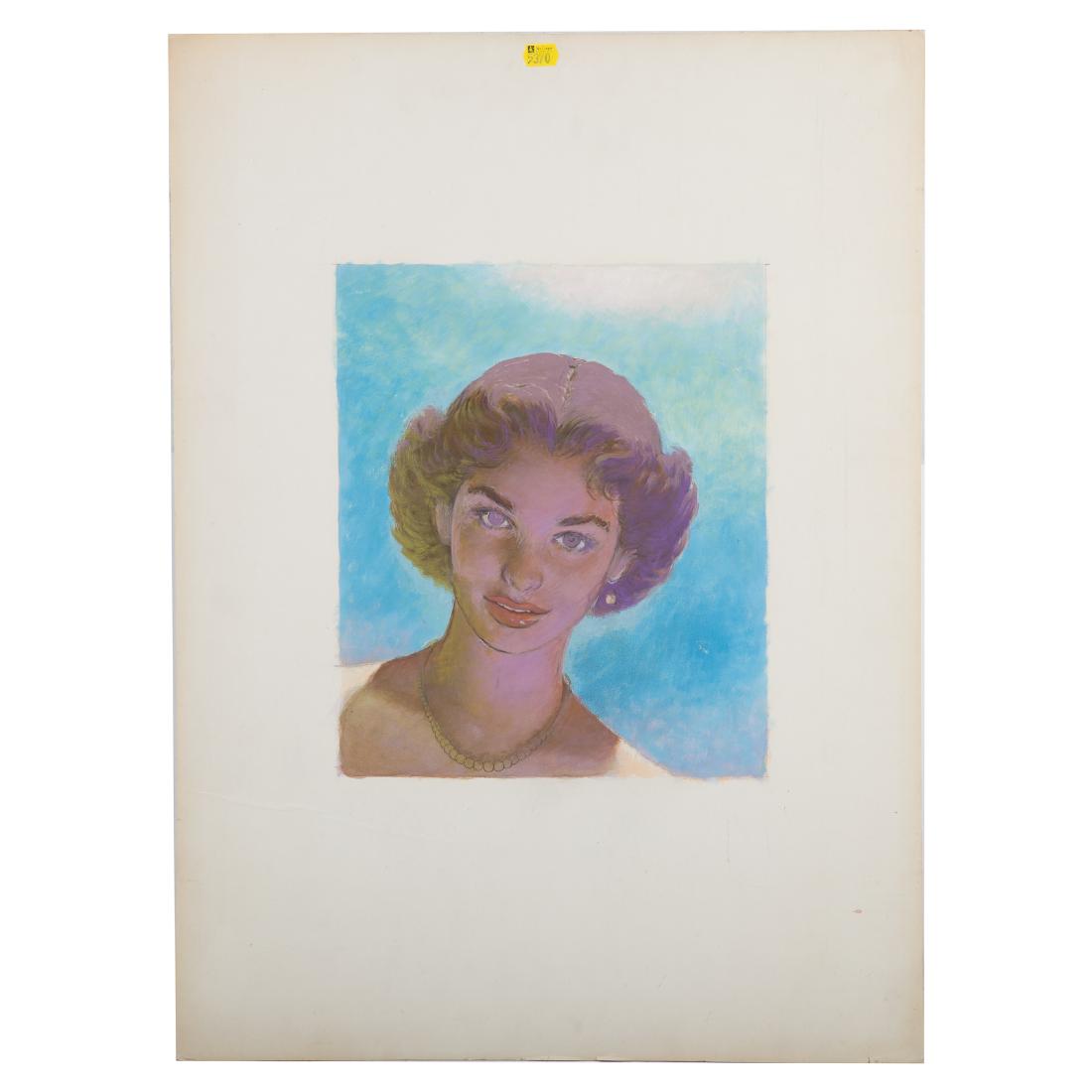 Edwin Georgi. Young Woman: (American, 1896-1964). Gouache on illustration board, attribution on back of panel inscribed "From the Estate of Edwin Georgi," signed by Cal A. Georgi, Jr, 30 x 21 3/4 in., unframed
