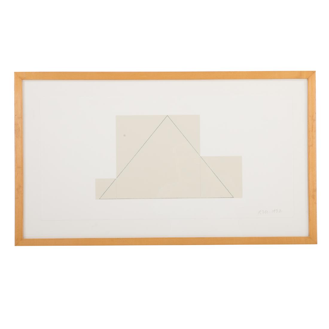 Robert Mangold. Untitled: (American, b. 1937). 1992, Serigraph, from an edition of 300, "Untitled" from "A Book of Silk Screen Prints", published by Domberger KG Filderstadt, West Germany, initialed and dated lr, 24 x 11 1/2 i