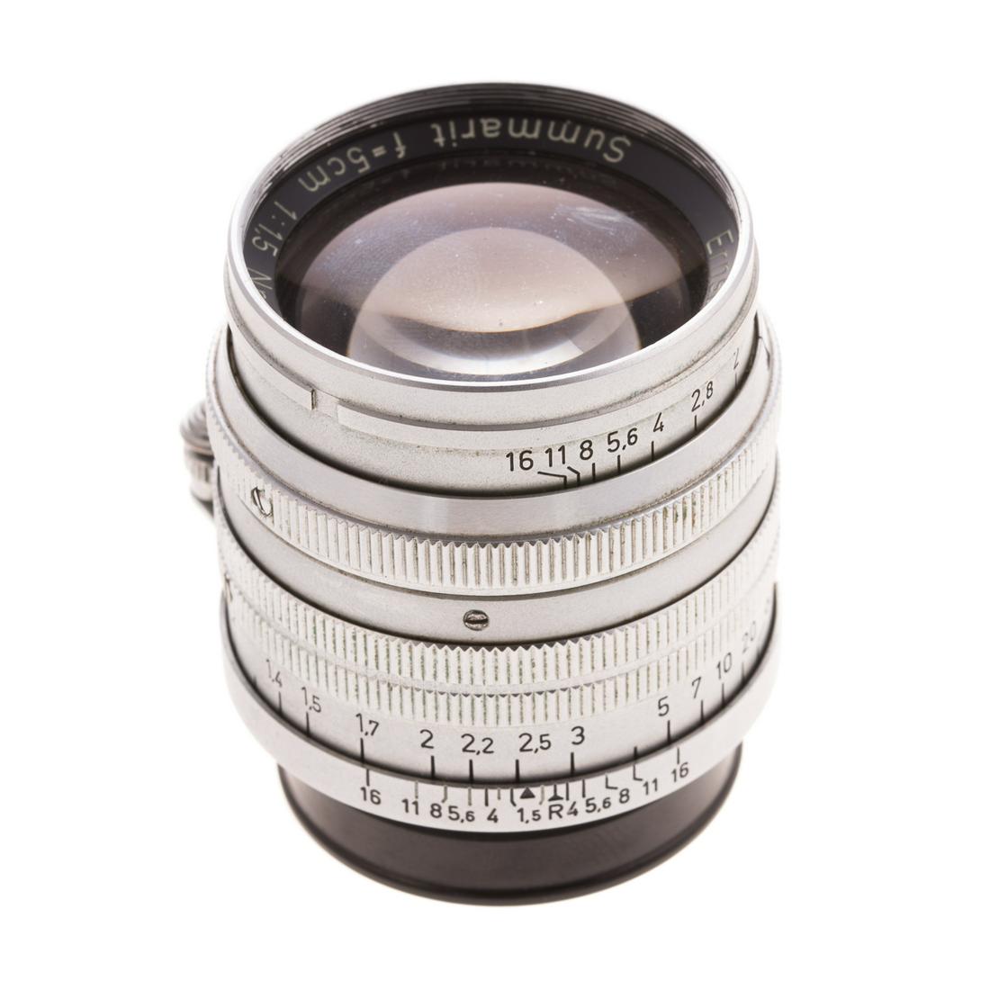 Leica Summarit Lens: dated 1952; 1:1.5, serial # Nr. 953931