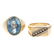 Two Gentlemen's Rings with Diamonds in Gold