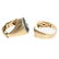 Two Gentlemen's Rings with Diamonds in Gold - 2