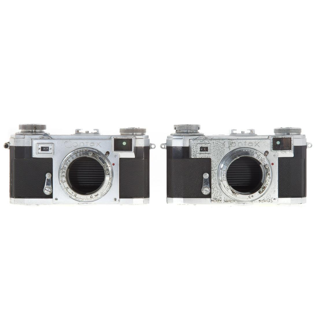 Two Zeiss Ikon Contax Camera Bodies: serial # 99699 and serial # 30406