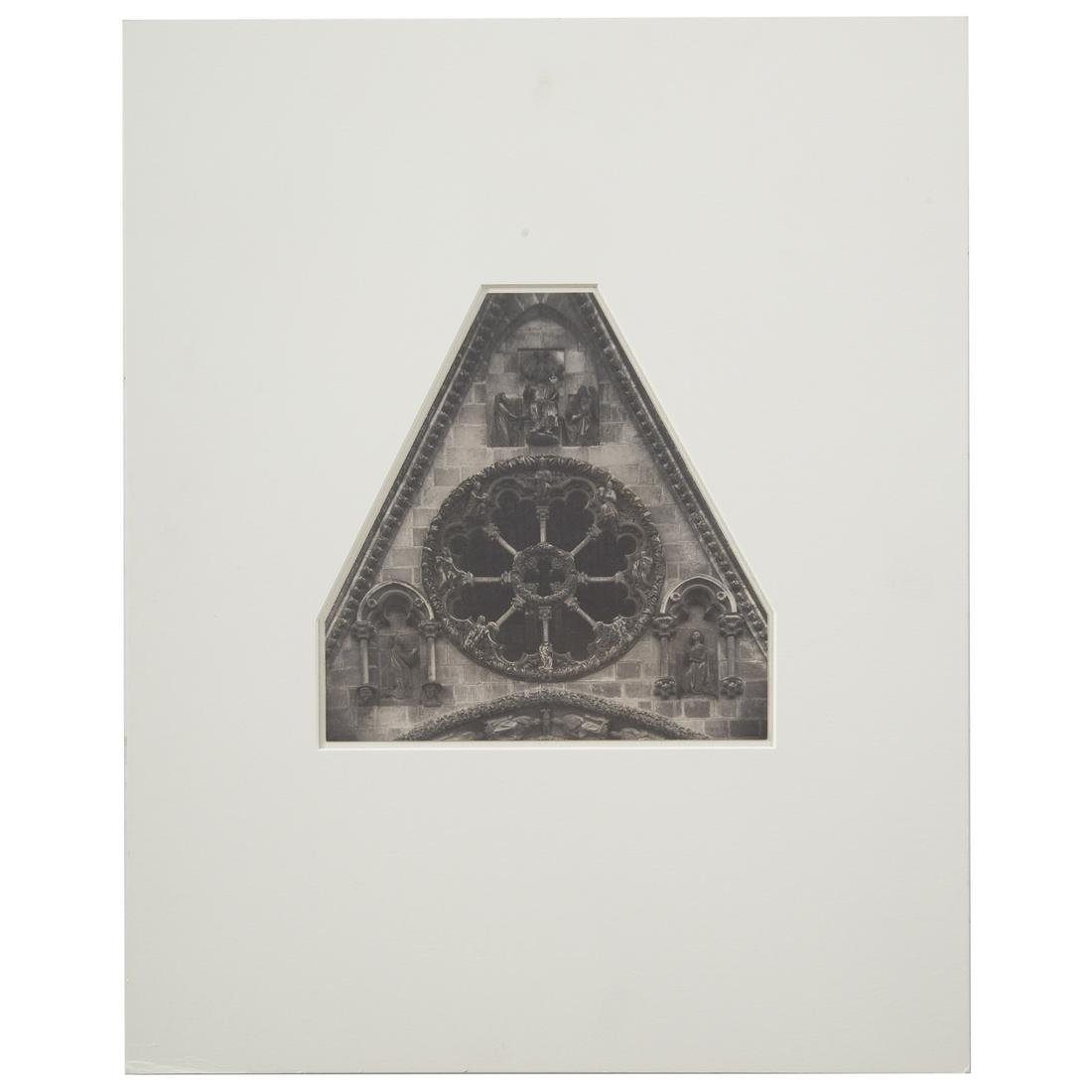 Frederick Evans "Bourges Cathedral, West Front": Frederick Henry Evans (American, 1853-1943). Platinum print, blindstamp lr, 8 1/2 x 8 1/2 in., unframedHans P. Kraus Jr., Fine Photographs, New York label on inside of matte and on verso