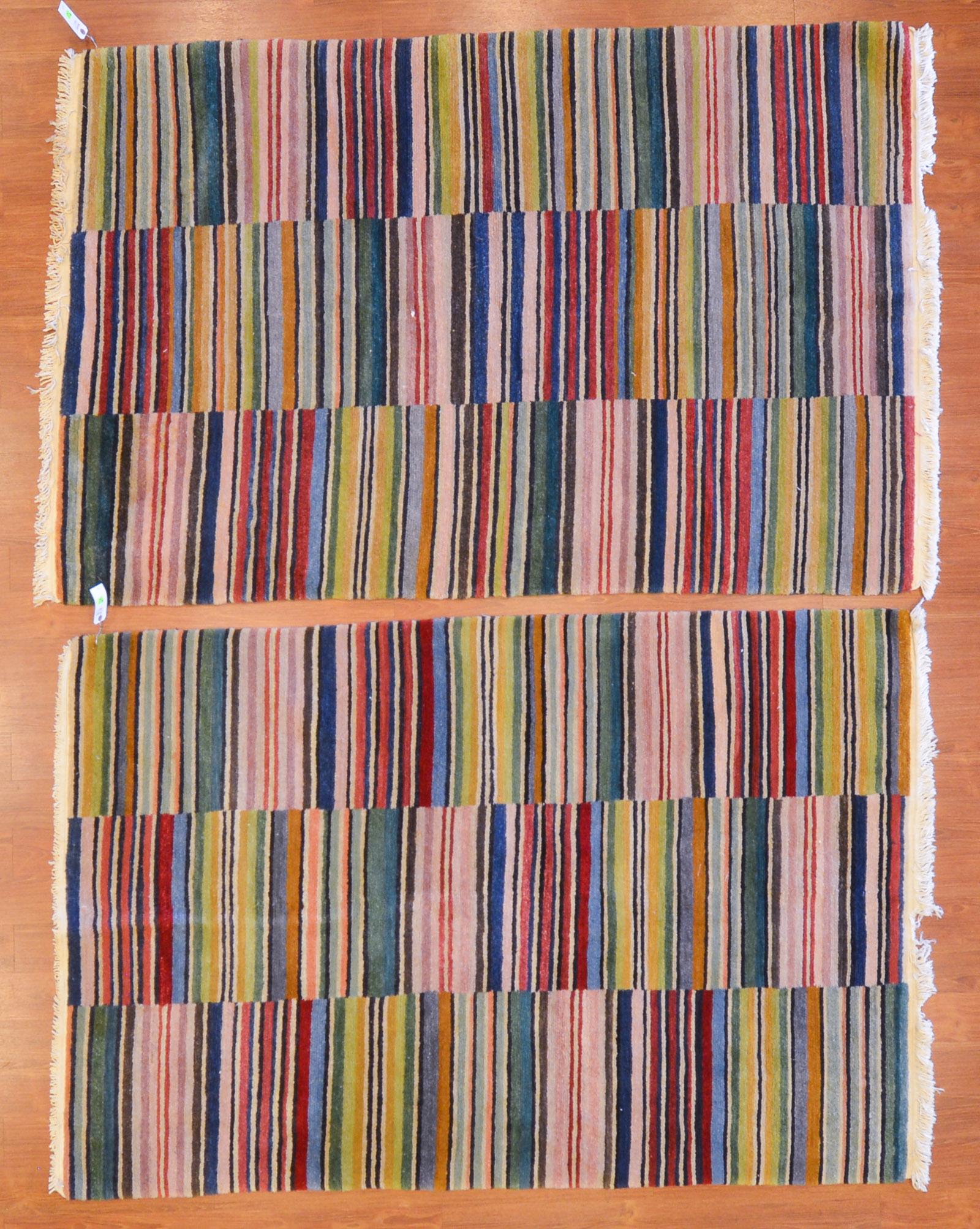 Pair of Tibetan Rugs, Nepal, 4 x 6 each: Hand-knotted, modern
