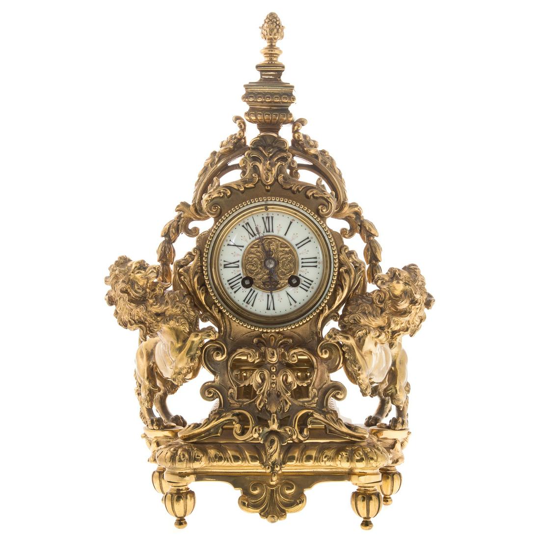 Tiffany & Co. Bronze Dore Mantel Clock (1 of 6)