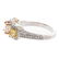 A GIA Pink & Yellow Diamond Ring in Platinum - 3