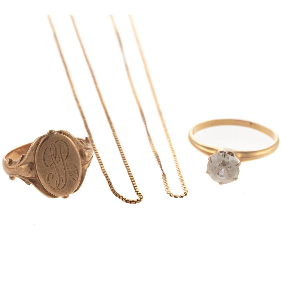 Two Gold Rings & Two Gold Chains (1 of 8)