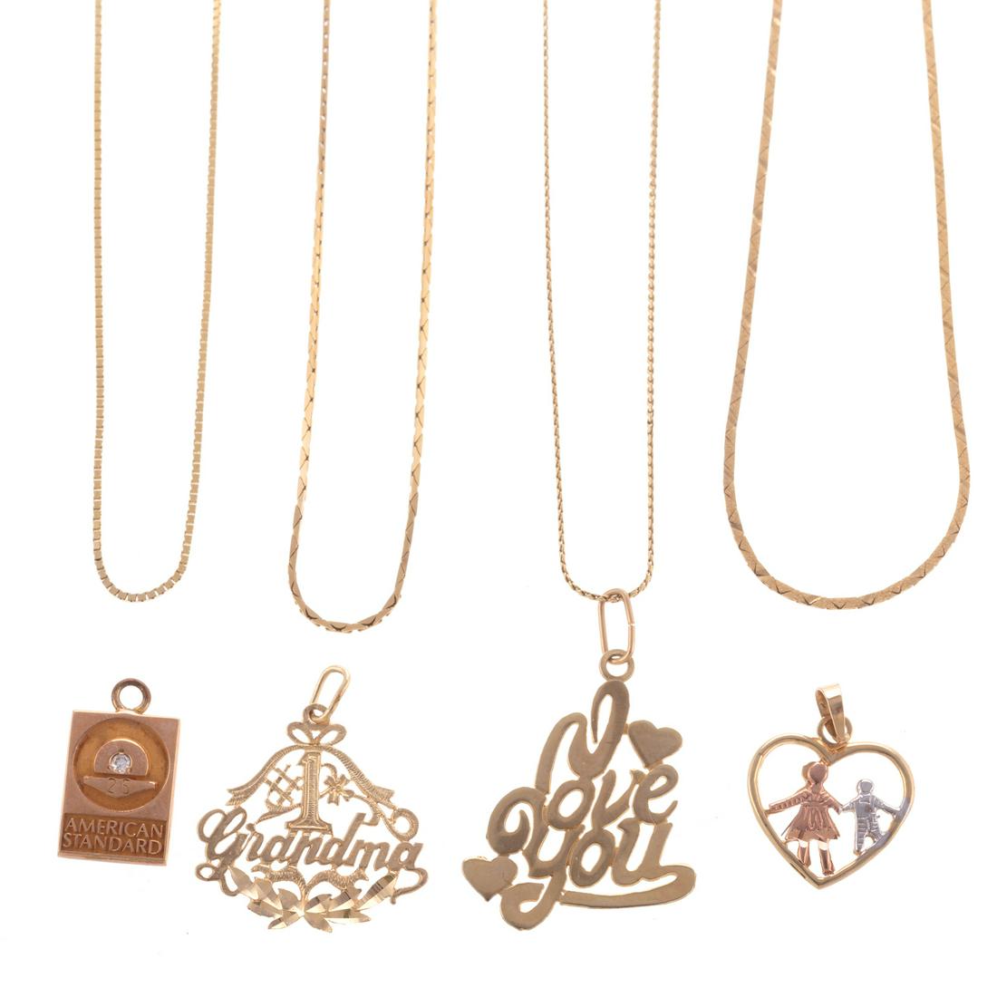 A Collection of Charms & Chains in Gold (1 of 6)
