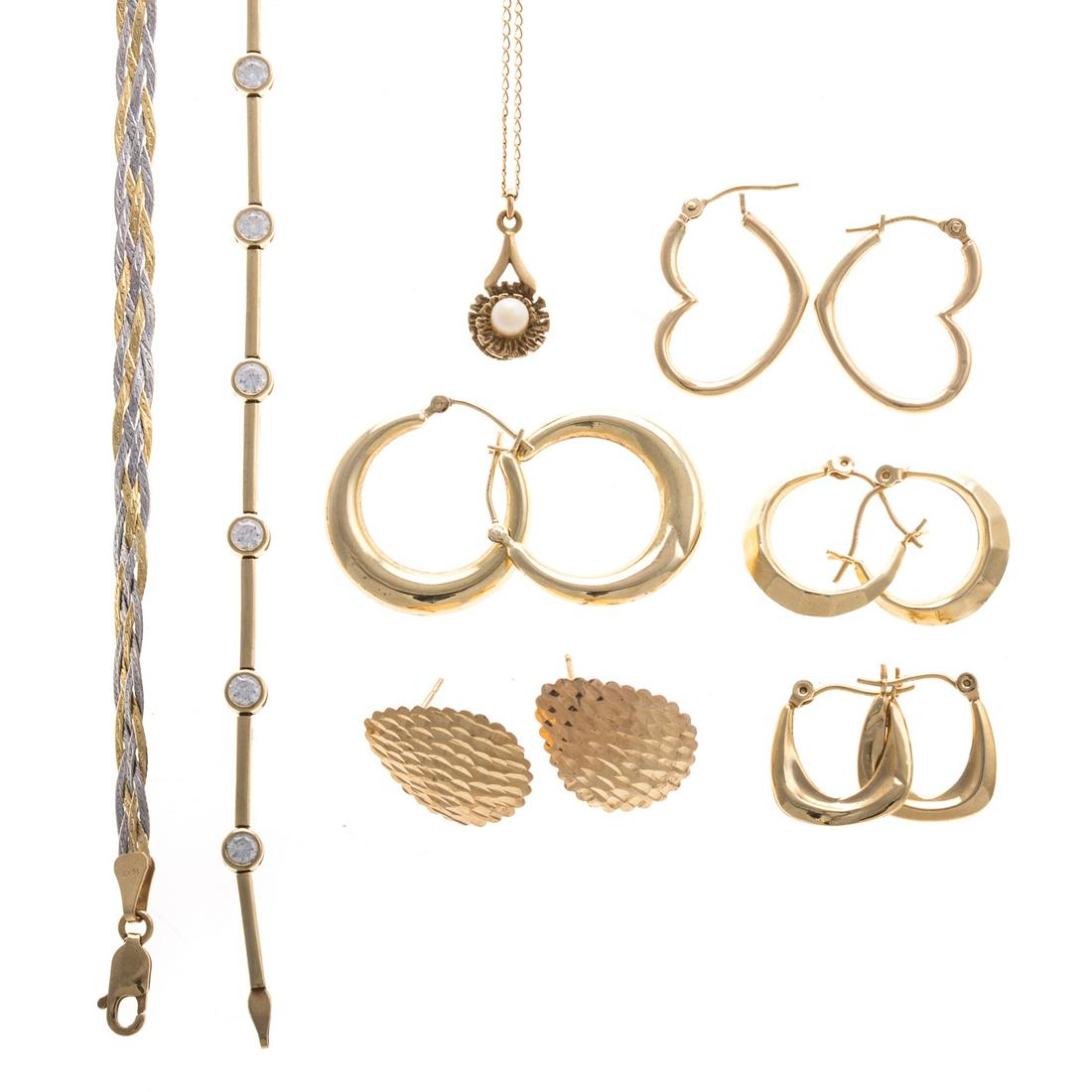 A Collection of Ladies Gold Jewelry in 18K & 14K (1 of 5)
