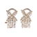 A Ladies Pair of Diamond Earrings in 18K Gold