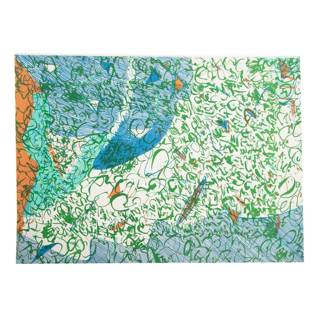 EJ Montgomery. Untitled Abstract in Blue and Green (1 of 4)