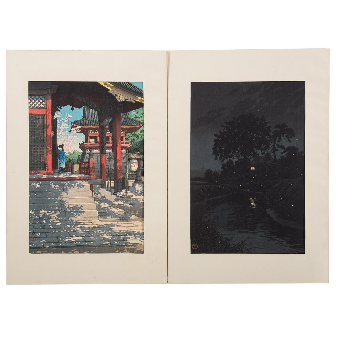 Kawase Hasui. Two Shin Hanga Woodblocks (1 of 8)