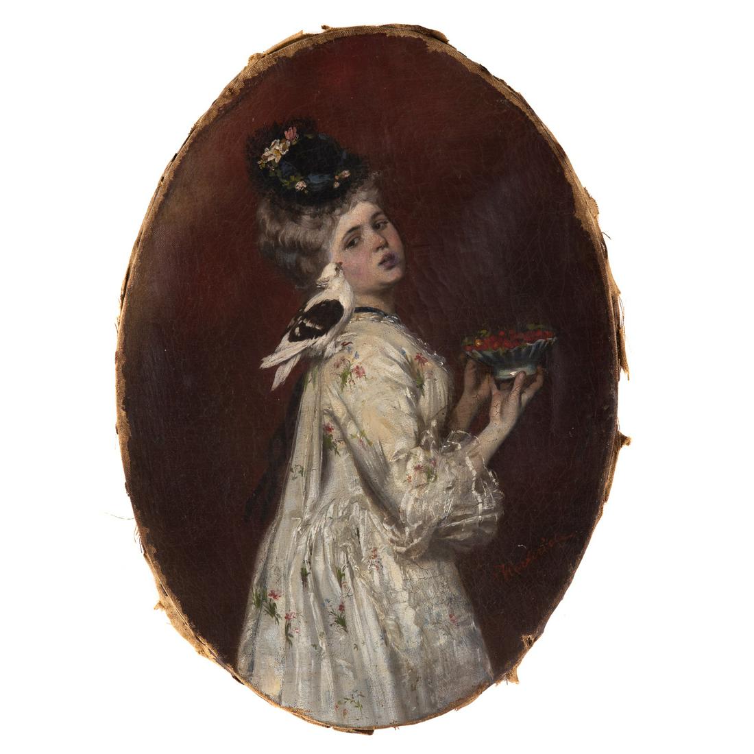 Johann Caspar Herterich. Lady With Pet Bird (1 of 4)