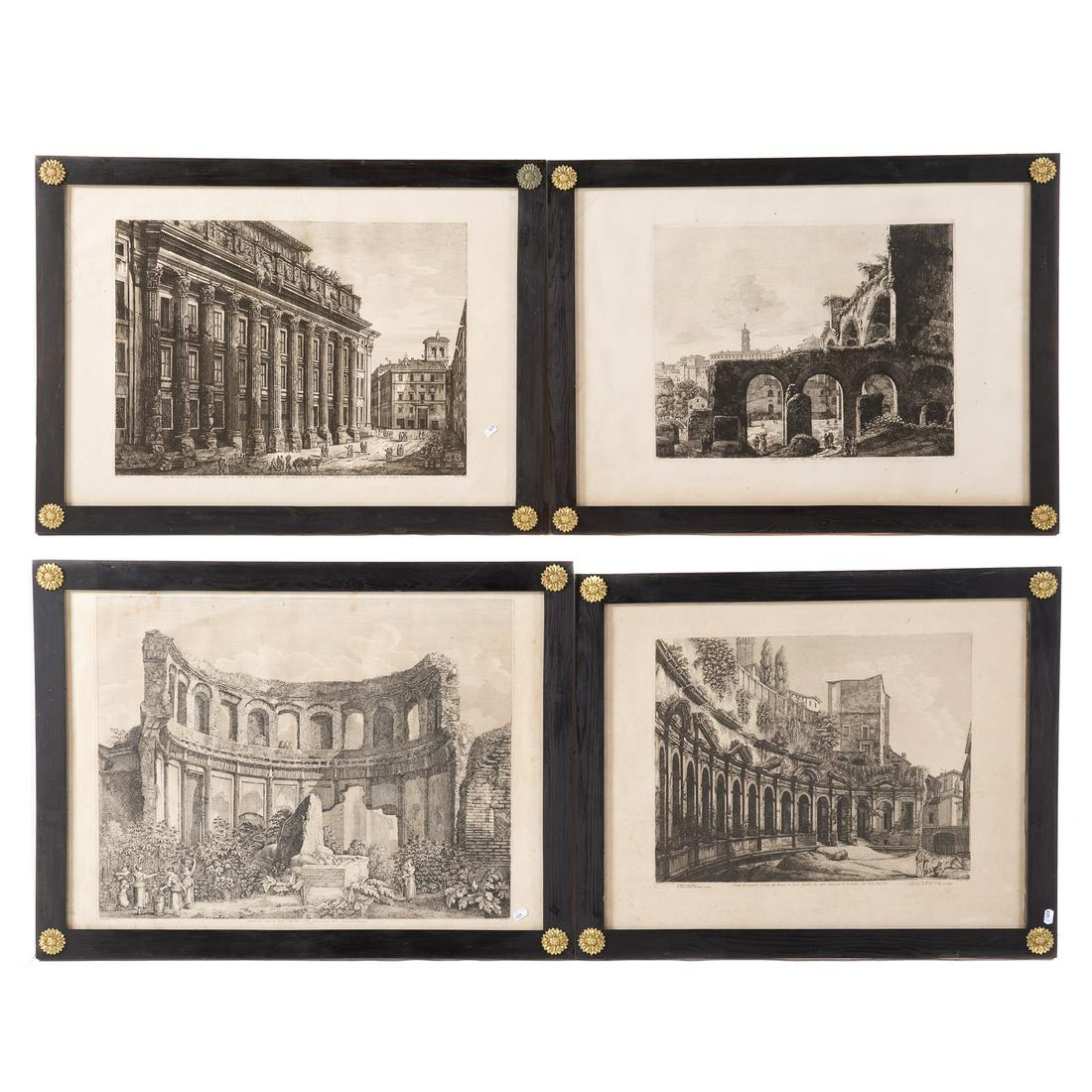 Luigi Rossini. 4 Engravings Of Ancient Monuments (1 of 9)