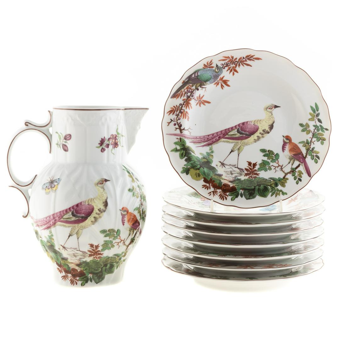 Mottahedeh Porcelain Jug & 8 Dessert Plates (1 of 11)