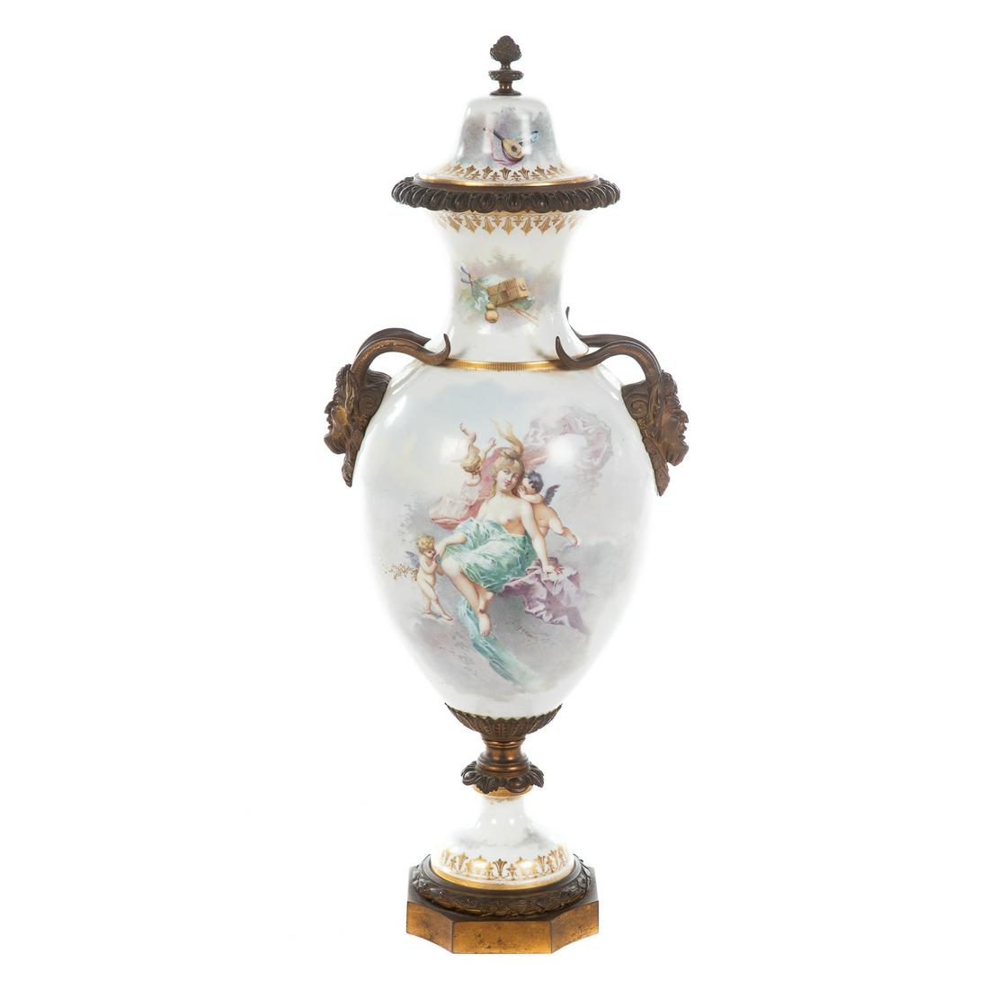 Large Sevres Manner Porcelain Urn (1 of 11)