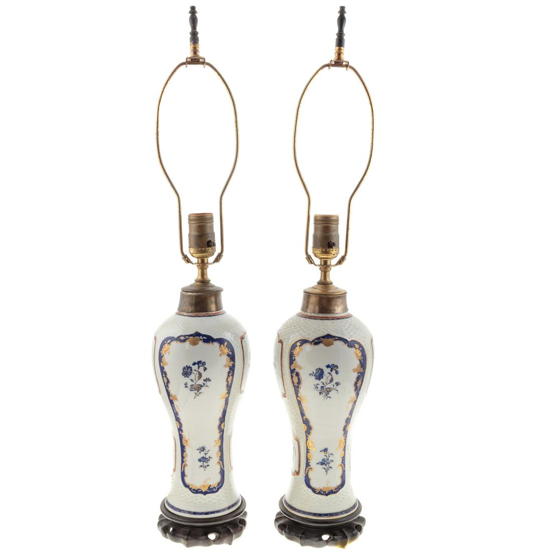 Pair Chinese Export Garniture Lamps (1 of 6)