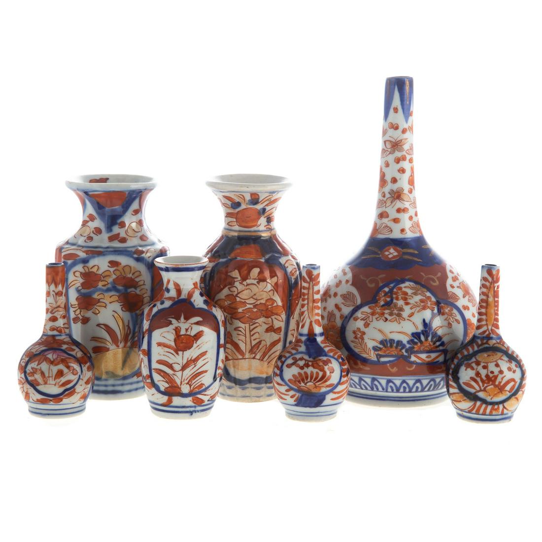 For Auction Seven Japanese Imari Miniature Vases 1533 On Feb