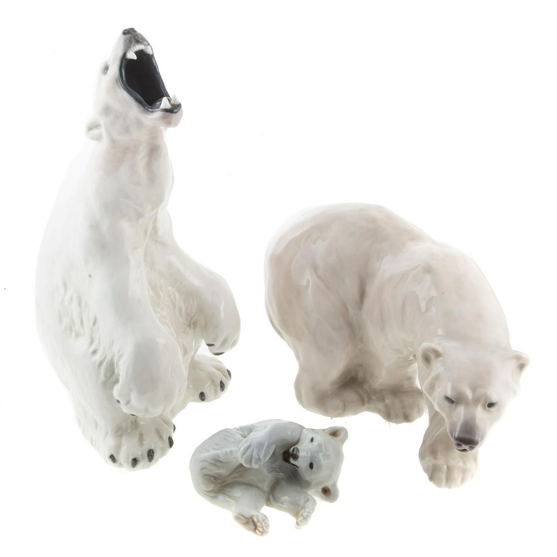 Three Royal Copenhagen Polar Bears (1 of 7)