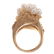 A Brutalist Diamond & Pearl Ring in 18K - 4