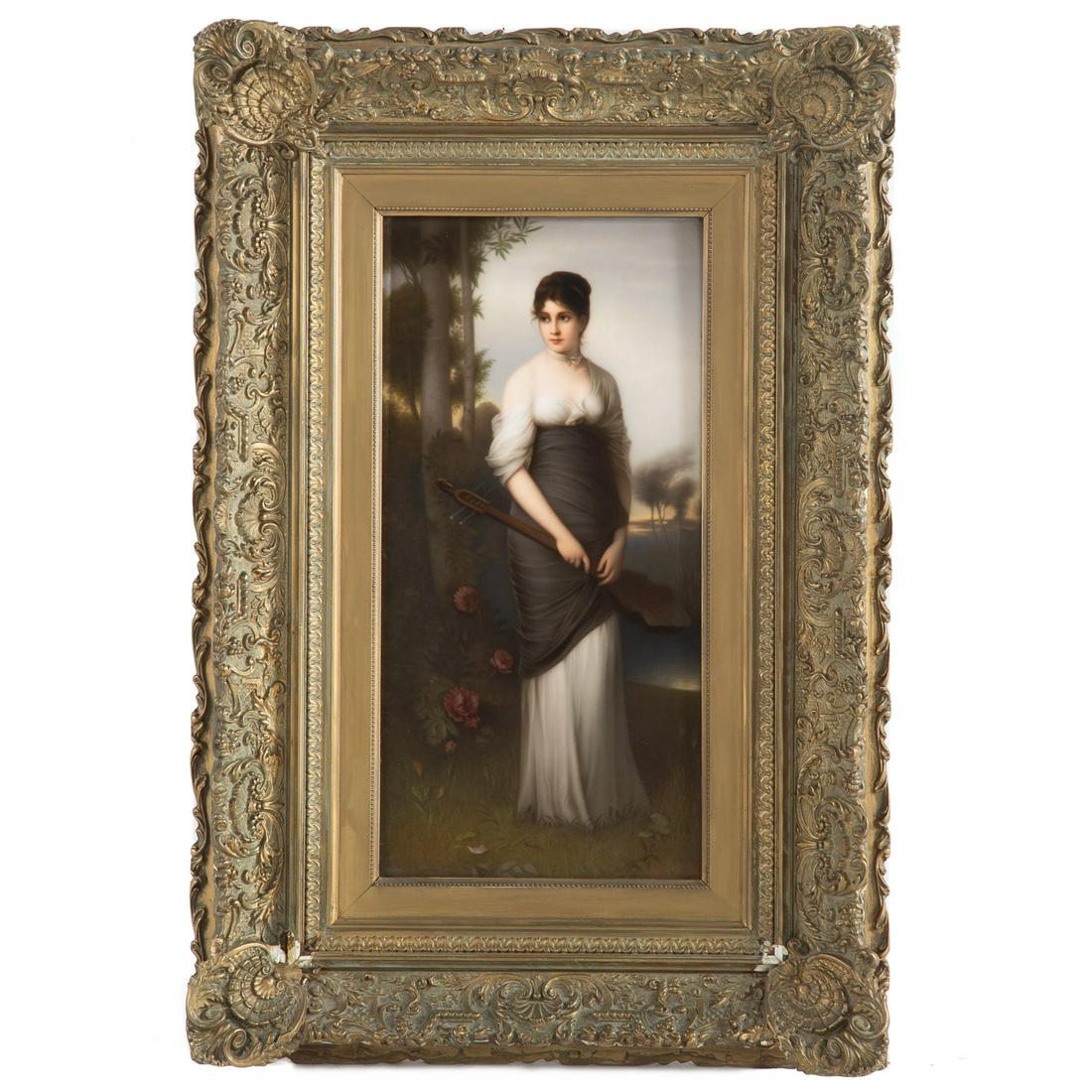 KPM Plaque Of A Lady Holding A Stringed Instrument (1 of 5)