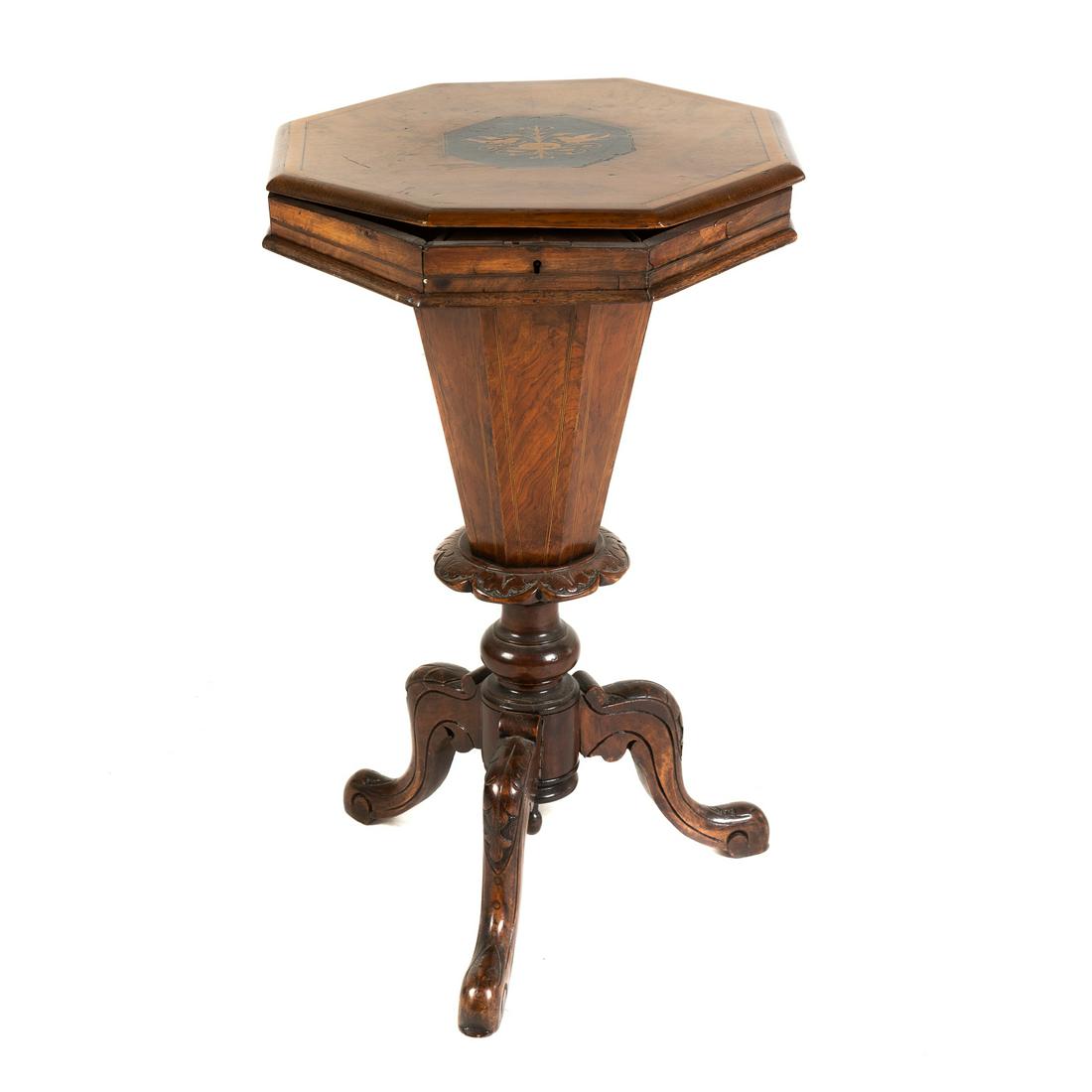 Victorian Walnut Sewing Stand (1 of 8)