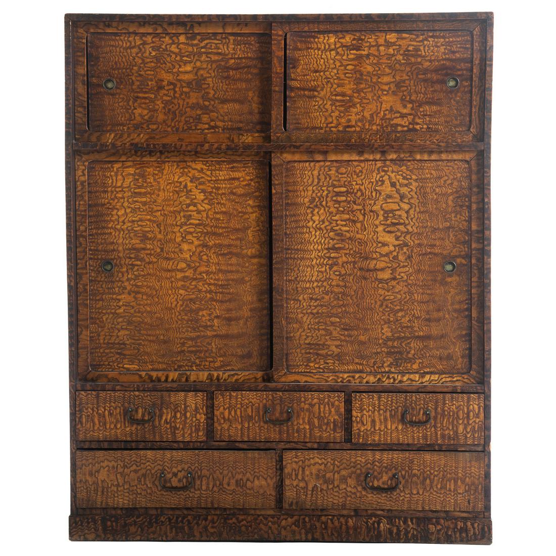 Japanese Mixed Wood Tansu (1 of 4)