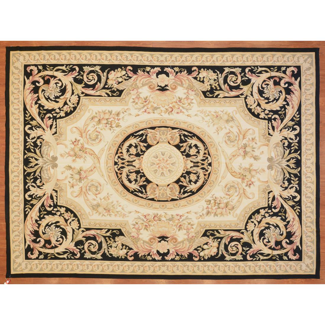 Aubusson Design Carpet, China, 8.11 x 12.2: Fourth quarter-20th century; hand-woven.