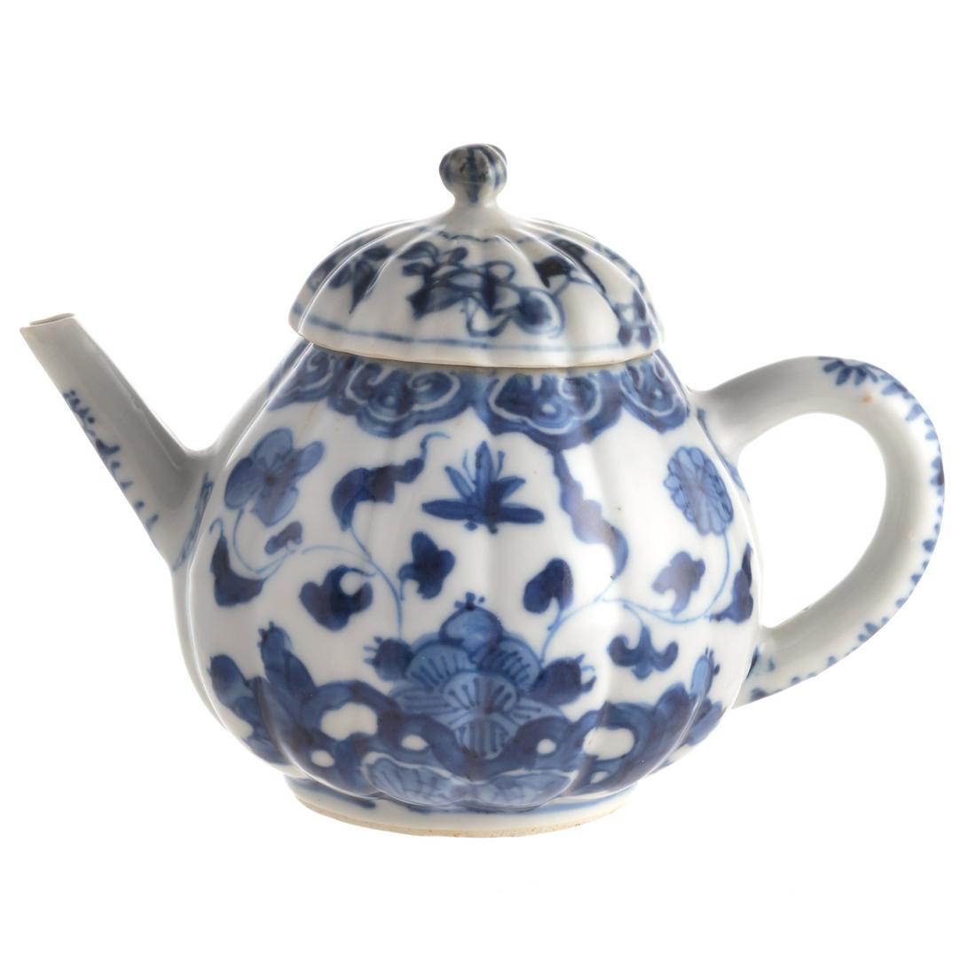 Chinese Kangxi Blue & White Porcelain Diminutive Teapot (1 of 6)
