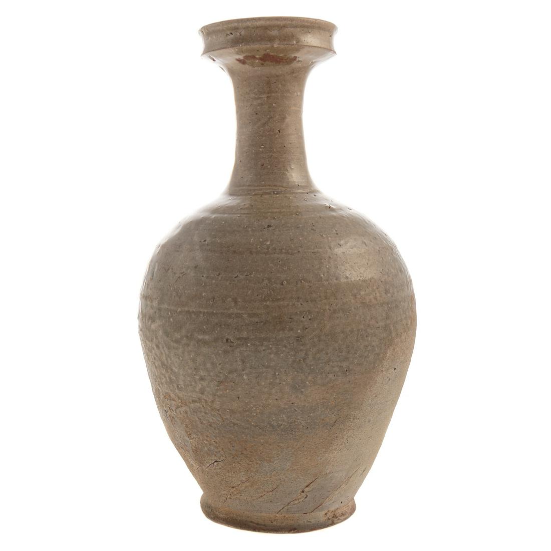 Asian Archaic Chinese Yue Glazed Stoneware Vessel (1 of 7)