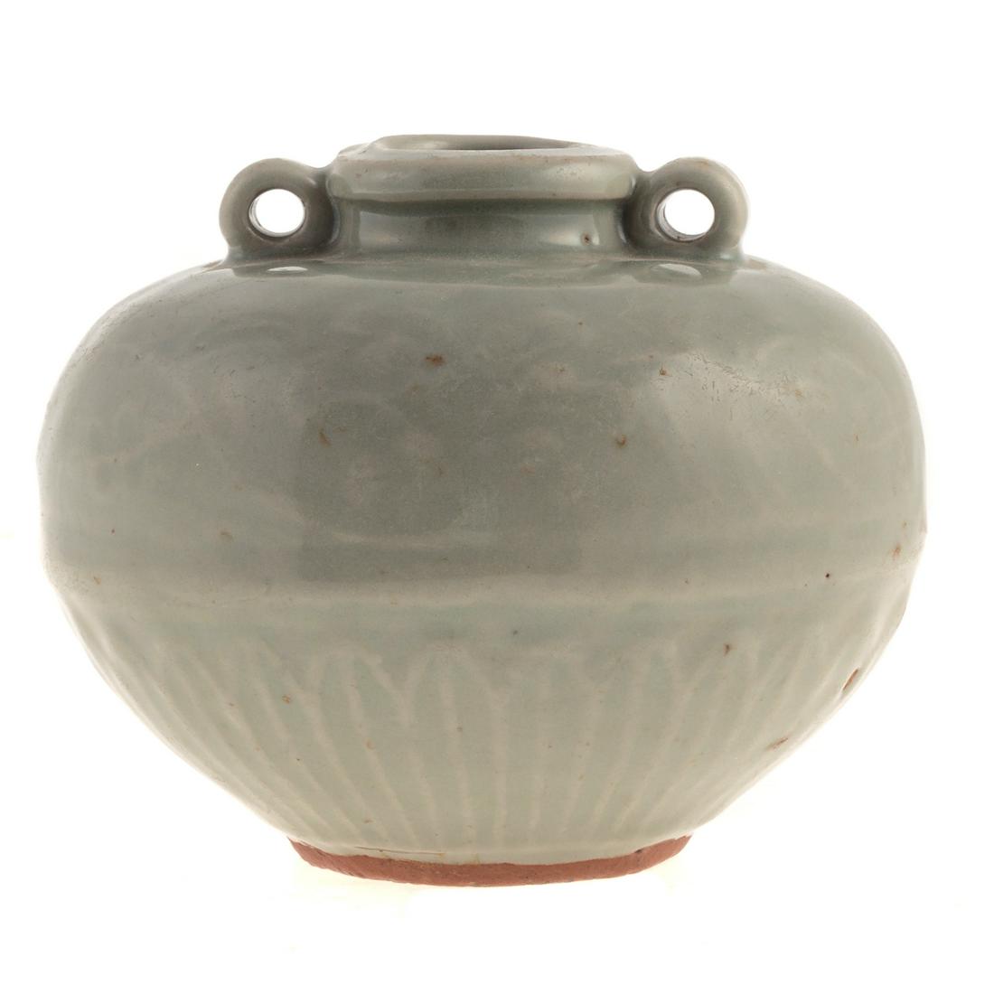 Asian Archaic Chinese Yuan Longquan Celadon Jarlet (1 of 8)