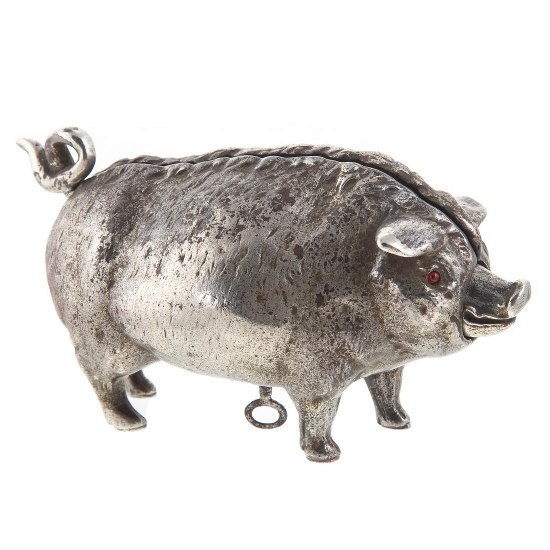 German/ Austrian Metal Wind Up Pig Timer (1 of 5)