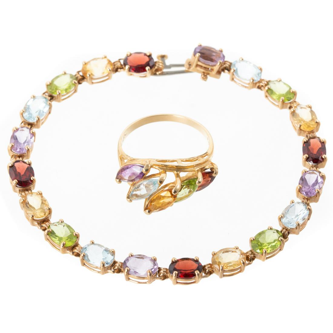 An Assortment of Gemstone Jewelry in Gold (1 of 7)