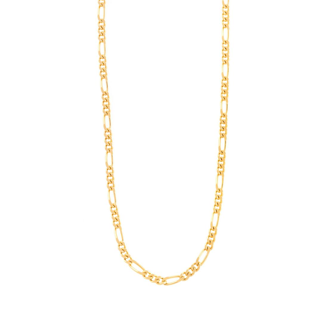 A 14K Yellow Gold Figaro Chain: 14K yellow gold figaro chain with lobster clasp, 18 in. L, 14.2 grams The estate of Gloria Corn, Washington, DC