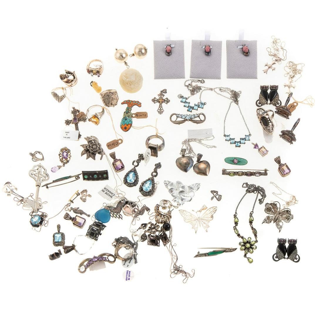A Collection of Sterling Silver Jewelry (1 of 7)