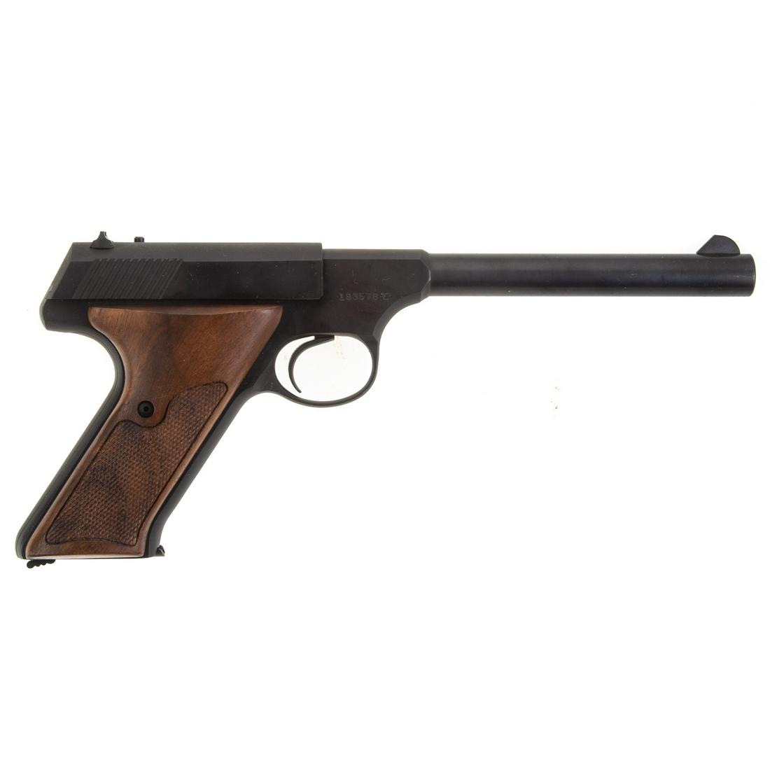 Colt Huntsman Semi-Auto 22 Ca. Pistol: Serial # 193578-C. With a Colt box and papers, functions.