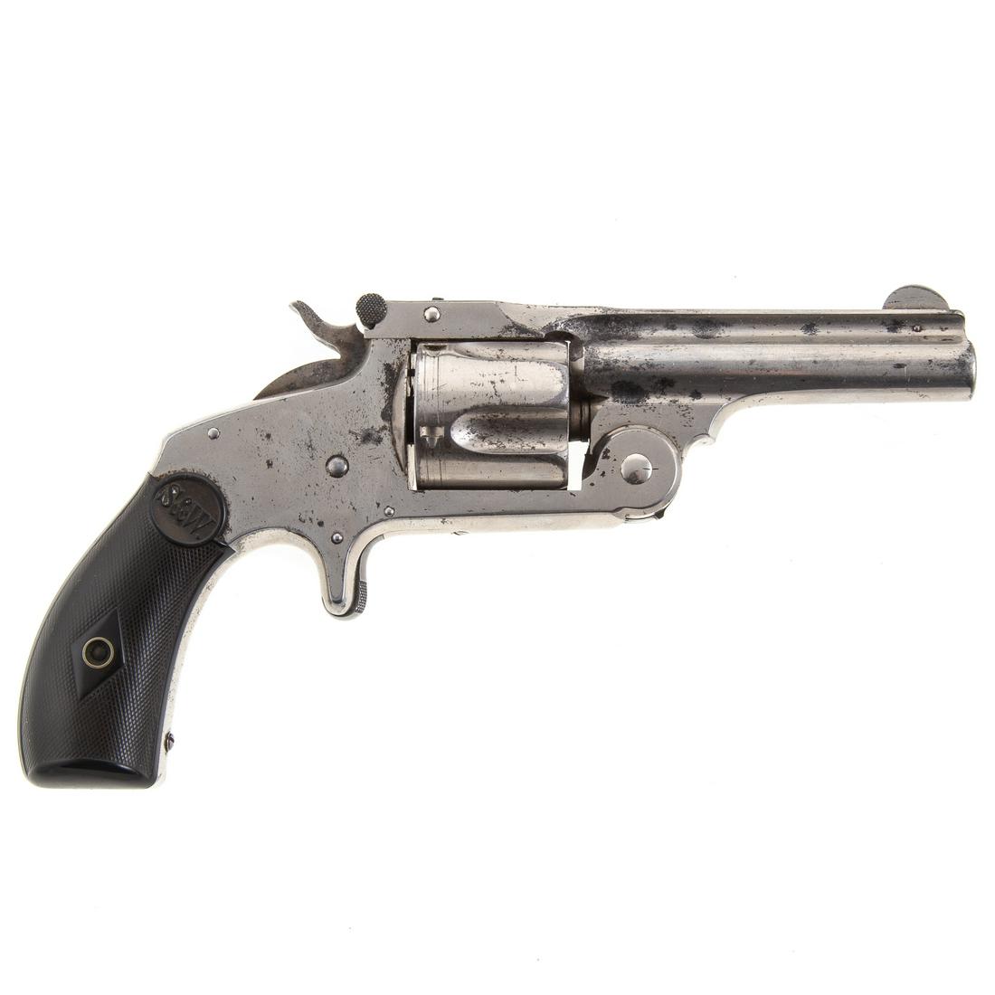 Smith & Wesson Top Break Revolver: Serial #19482, 3 1/4" barrel. Comes with the original box, functions.