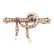 An 18K Antique Diamond, Ruby & Sapphire Brooch