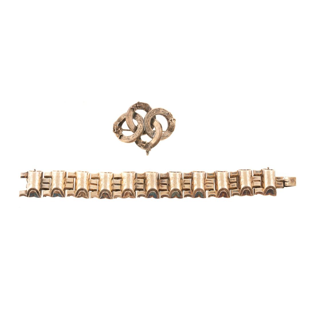 A Victorian Bracelet with Buckle Motif Brooch (1 of 5)
