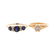 A Diamond Solitaire & Diamond Sapphire Band