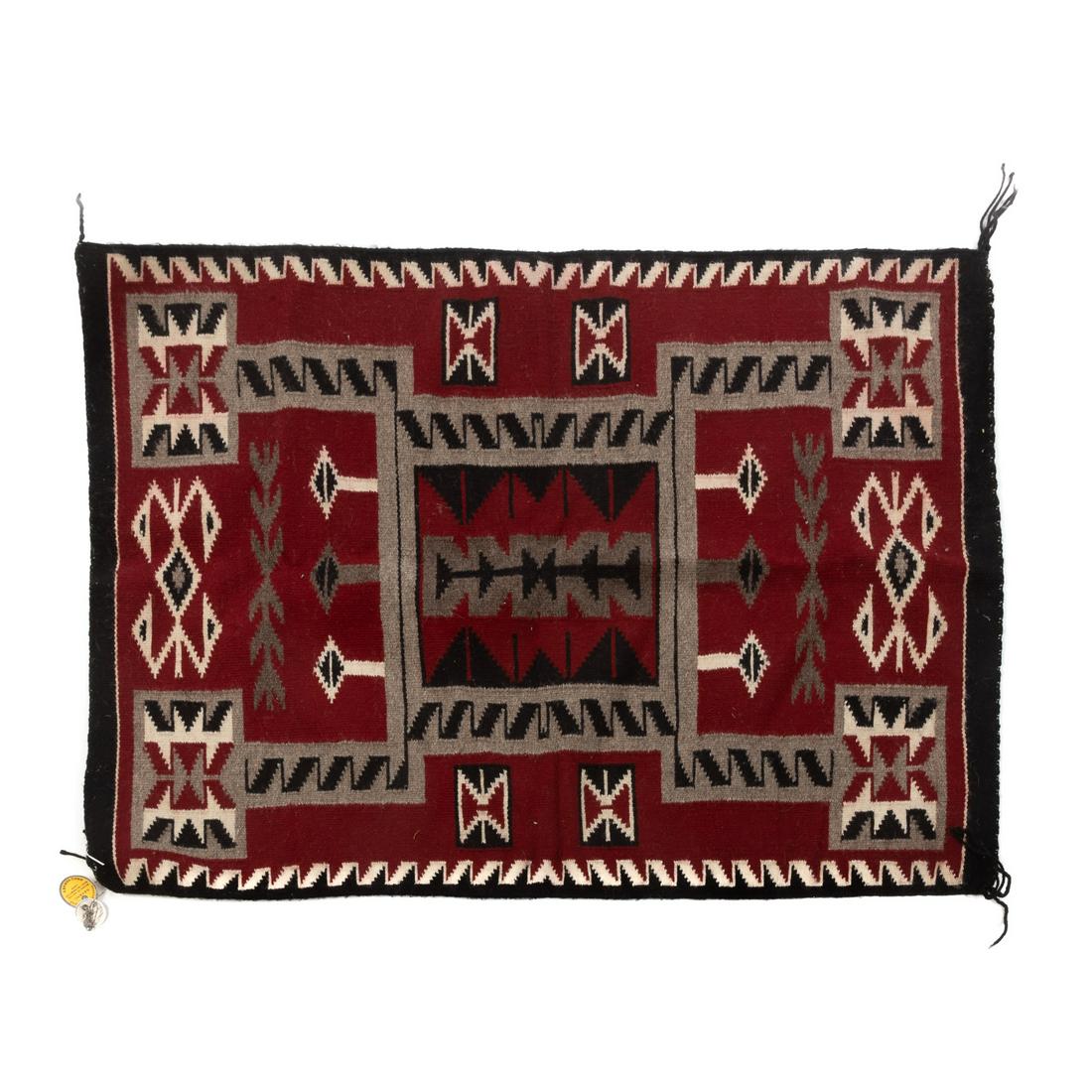 Navajo Rug by James Attsum: 27 x 36 1/2 in. From the collection of Philip S. Dubey, noted Asian scholar and antiquarian
